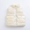 Kids Puffer Vest Lightweight Waterproof Sleeveless Zip up Outwear for Toddler Baby Boys Girls Winter (White, 2-3 Years) view 4