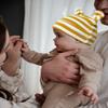 ZURLEFY Cotton Newborn Girl Hats for Unisex, Bear Ears Baby Boy Beanie Hat for Newborn, Infant, Toddler Cap (60-12) view 3