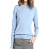Rfmfkkg Women Pullover Cashmere Sweater Round Neck Slim Fit Solid Color Sweater Long Sleeve Knit Jumper Sky Blue S view 1