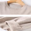 Rfmfkkg Women Pullover Cashmere Sweater Round Neck Slim Fit Solid Color Sweater Long Sleeve Knit Jumper Sky Blue S view 3