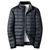 QOAAIE Men's Packable Down Jacket Stand Collar Cropped Winter Coats Lightweight Casual Warm Sport Puffer Jacket (Black,Medium) view 1