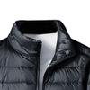 QOAAIE Men's Packable Down Jacket Stand Collar Cropped Winter Coats Lightweight Casual Warm Sport Puffer Jacket (Black,Medium) view 2