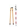 5.1m Adjustable Prism Pole with Surveying Bipod - Durable Tripod Stand for Accurate Land Surveying and Construction Measurements view 1
