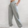 ASHER FASHION Women's Baggy Sweatpants, V Crossover Joggers with Pockets High Waisted Wide Leg Workout Lightweight Sweatpants view 4