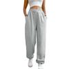 ASHER FASHION Women's Baggy Sweatpants, V Crossover Joggers with Pockets High Waisted Wide Leg Workout Lightweight Sweatpants
