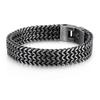 DYINGZL Handsome Titanium Steel Men's Bracelet, Cuban Chain Birthday Gift, Mesh Hundred Hip-hop Bracelet, Personalized Square Fish Scale Men's Stainless Steel Bracelet(Gray) view 1