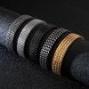 DYINGZL Handsome Titanium Steel Men's Bracelet, Cuban Chain Birthday Gift, Mesh Hundred Hip-hop Bracelet, Personalized Square Fish Scale Men's Stainless Steel Bracelet(Gray) view 2