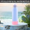 2 PCS Silicone Bottom for Ello Pop 32 OZ Water Bottle, Water Boot for Ello Pop,Avoid Scratches and Noise (Rose Red, 22oz) view 2