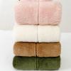 Girls Faux Leather Jacket with Faux Fur Fleece Lined Parka Winter Thick Warm Coat Button up Outerwear (A, 3-4 Years) view 3