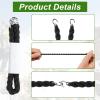 8PCS Military Boot Straps, Elastic Boot Bands Blousing Garter Straps Outdoor Legging Rope with Metal Hook for Pants Men and Women Outdoor Hiking Military(Black) view 3