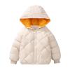 Baby Girls Boys Winter Clothes Toddler Puffer Down Jacket Coat Fleece Lined Zipper Hooded Warm (White, 6-7 Years) view 1