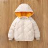 Baby Girls Boys Winter Clothes Toddler Puffer Down Jacket Coat Fleece Lined Zipper Hooded Warm (White, 6-7 Years) view 2