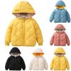 Baby Girls Boys Winter Clothes Toddler Puffer Down Jacket Coat Fleece Lined Zipper Hooded Warm (White, 6-7 Years) view 3