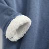 Huneny Warm Sweaters For Women,Fleece Pullover Women,Womens Fleece Sweatshirt,Womens Crewneck Sweatshirt,Sherpa Lined Tops Long Sleeve Thermal Sweater Winter Clothes 2025 A-blue view 2