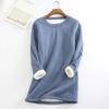 Huneny Warm Sweaters For Women,Fleece Pullover Women,Womens Fleece Sweatshirt,Womens Crewneck Sweatshirt,Sherpa Lined Tops Long Sleeve Thermal Sweater Winter Clothes 2025 A-blue view 3