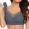 Zenchic Seamless Sexy Push Up Wireless Bra - Lysine Charm, Ice Silk Posture Correcting Bra Dark Blue 40C view 2