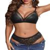 Avidlove Lingerie Set For Women Sexy Lingerie 2 Piece Lace Bra and Panty Sets Babydoll Outfits Black view 1