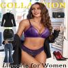 Avidlove Lingerie Set For Women Sexy Lingerie 2 Piece Lace Bra and Panty Sets Babydoll Outfits Purple view 2