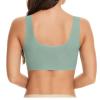 Zen Chic Seamless Sexy Push Up Wireless Bra - Ice Silk Posture Correcting Bra, Green, 38C view 3