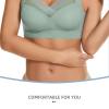 Zen Chic Seamless Sexy Push Up Wireless Bra - Ice Silk Posture Correcting Bra, Green, 38C view 4