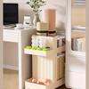 Yoga Mat Holder Storage Cart on Wheels Home Gym Accessories Fitness Equipment Corner Storage Suitable for Yoga Mat/Yoga Block/Foam Roller/Dumbbell/Ball(Beige) view 2