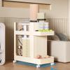 Yoga Mat Holder Storage Cart on Wheels Home Gym Accessories Fitness Equipment Corner Storage Suitable for Yoga Mat/Yoga Block/Foam Roller/Dumbbell/Ball(White) view 3