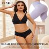 6 pack Seamless Underwear for Women Sexy Low Rise Hipster Wave Edge No Show Bikini Panties Womens Cheeky S-XL view 4