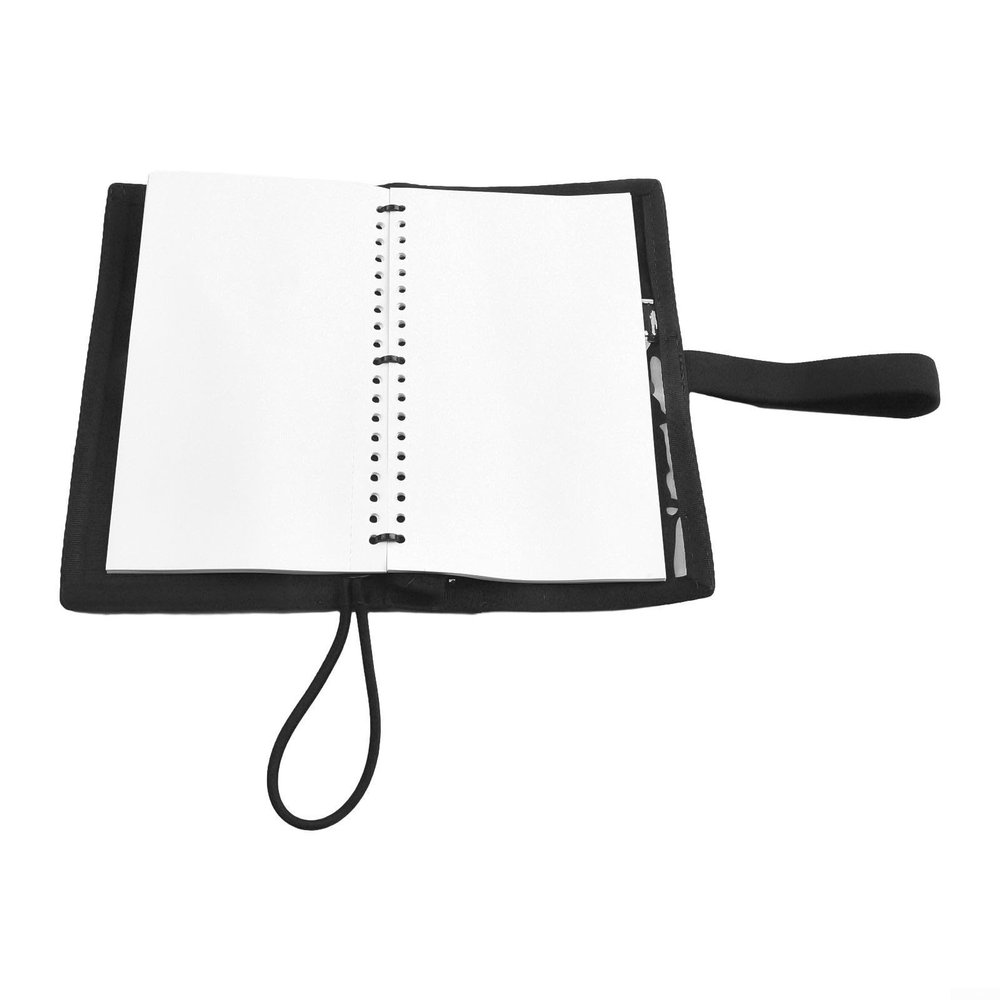 Underwater Scuba Diving Wet Notes Book 50 Page Write Paper Refill 2 Slates Bungee Lanyard Elastic Bookmark(Black)