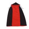 Black Red Reversible Hooded Cape, Full Length Cloak for Halloween Christmas view 2
