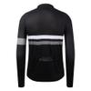 Coconut Ropamo CR Long Sleeve Cycling Jersey Mens, 3+1 Zipper Pockets Bicycle Tops Quick Dry Breathable Biking Shirt (Black/Grey, Medium) view 2