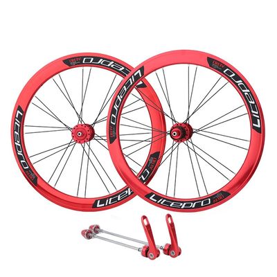 20 Inch Wheelset 451mm Folding Bikes Rim V/Disc Brake Wheels 16/21H Quick Release Hub 100/135mm for 7/8/9/10/11 Speed Cassette 1507g