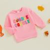 JLKGICF Toddler Baby Girl Thanksgiving Outfit Gobble Sweatshirt Crewneck Pullover Sweater Long Sleeve Shirts Fall Clothes(Pink Gobble Gobble, 18-24 Months) view 2