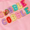 JLKGICF Toddler Baby Girl Thanksgiving Outfit Gobble Sweatshirt Crewneck Pullover Sweater Long Sleeve Shirts Fall Clothes(Pink Gobble Gobble, 18-24 Months) view 4