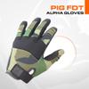 PIG Alpha Full Dexterity Tactical Gloves for Shooting, Touchscreen Compatible, Breathable, 1 Pair, Woodland, Large view 2