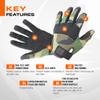 PIG Alpha Full Dexterity Tactical Gloves for Shooting, Touchscreen Compatible, Breathable, 1 Pair, Woodland, Large view 4