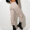 Tall Womens Pants Sweatpants for Women High Waisted Drawstring Workout Joggers Baggy Lounge Fall Trousers with Pockets Casual Pants Women Beige XL view 3