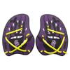Arena Unisex Adult Vortex Evolution Swimming Hand Paddles for Women and Men Adjustable Straps Curved Design, Plum/Arctic Lime, Medium view 1