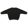 Bestgift Children's Solid Color Sweater Fall and Winter Pullover Knit Sweater Tops Black X-Small view 1