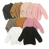 Bestgift Children's Solid Color Sweater Fall and Winter Pullover Knit Sweater Tops Black X-Small view 3