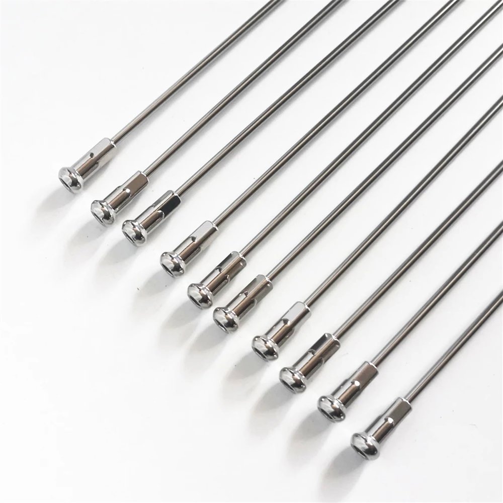 QUYNAGER 36pcs/lot 11G Diameter 2.85mmLength 55-305mm J-Bend Electric Bike Spokes Material 304 Stainless Steel E-Bike Spokes with Nipples(85mmX2.85mm)