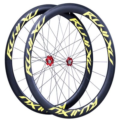 700c Road Bikes Wheelset Carbon Rim 29" 38/50mm C/V Brake Quick Release Bicycles Wheels 1556g 20/24 Hole Hub for 7/8/9/10/11 Speed Cassette