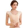 Women Elastic Soft Underwear Lingerie Tops 2 in 1 Built-in Shoulder Pad Ladies Padded Tank Top Shirt(Skin color,Small) view 2