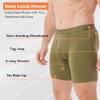 DAVID ARCHY Men's Underwear Stretch Soft Boxer Briefs Breathable with Fly Long Leg Performance Underwear for Men 3 Pack (XL, Black/Dark Brown/Olive Green - 8" in 3 Pack) view 4