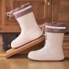 IWIHMIV Girls Rain Boots Rainboots for Toddlers Girls Toddler Rain Boots Kids Rain Boots Waterproof Rubber Boots for Girls And BoysWhite,13.5 view 4