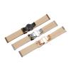 HUOJUA Plaid Pattern Leather+PU Strap 12 14 16 18 20 22mm Black Brown Bracelet Compatible With BU19384 Men And Women Watch Chain(Brown rose gold B,20mm) view 3