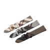 HUOJUA Plaid Pattern Leather+PU Strap 12 14 16 18 20 22mm Black Brown Bracelet Compatible With BU19384 Men And Women Watch Chain(Brown rose gold B,20mm) view 4