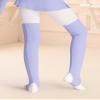 Avrigirl Lavender Toddler Girls Ballet Stirrup Socks Knitted Leg Warmer Athletic Legsleeve for Training Warm up, Above Knee Length view 2