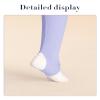 Avrigirl Lavender Toddler Girls Ballet Stirrup Socks Knitted Leg Warmer Athletic Legsleeve for Training Warm up, Above Knee Length view 3