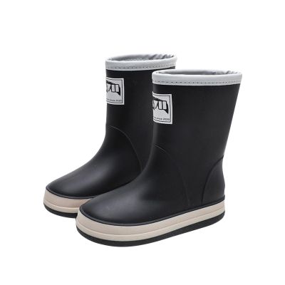 IWIHMIV Girls Rain Boots Rainboots for Toddlers Girls Toddler Rain Boots Kids Rain Boots Waterproof Rubber Boots for Girls And BoysBlack-3,10