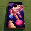 AdesiivoStudio Out of This World Cornhole Board Wraps - Astronaut Adventure Space Odyssey Wrap for Outdoor Games - Galactic Dream Cosmic Voyage Yard Games - Galaxy Explorer Design view 1